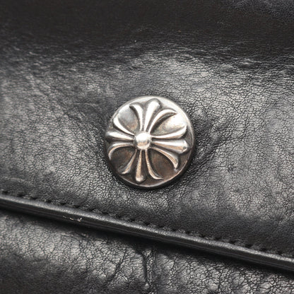 ジュディ クロスボタン 二つ折り長財布 レザー ブラック クロムハーツ 財布・小物 Chrome Hearts