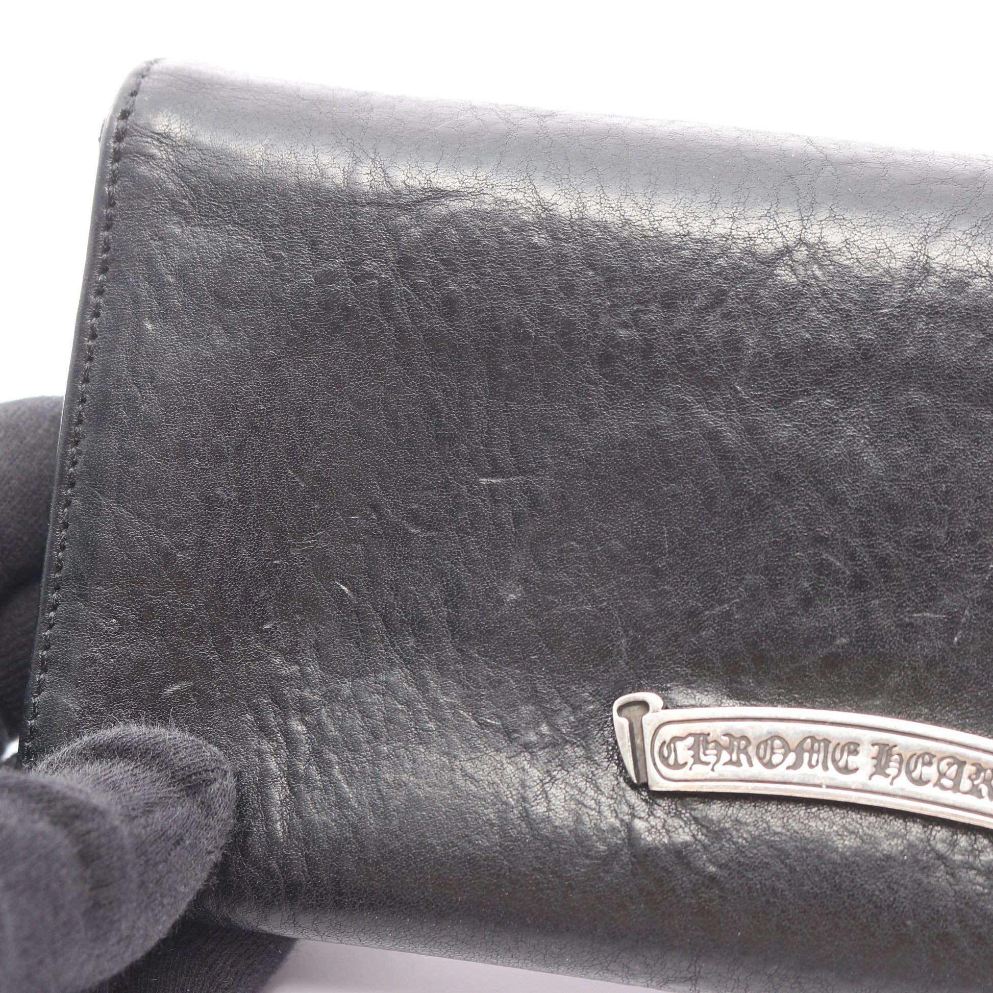 ジュディ クロスボタン 二つ折り長財布 レザー ブラック クロムハーツ 財布・小物 Chrome Hearts