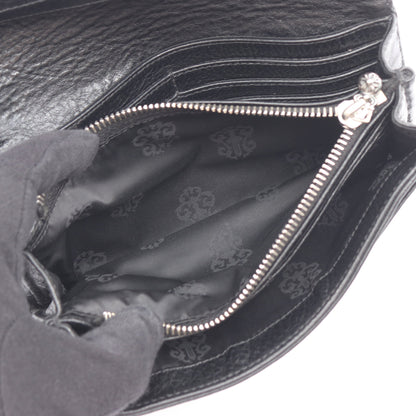 ジュディ クロスボタン 二つ折り長財布 レザー ブラック クロムハーツ 財布・小物 Chrome Hearts