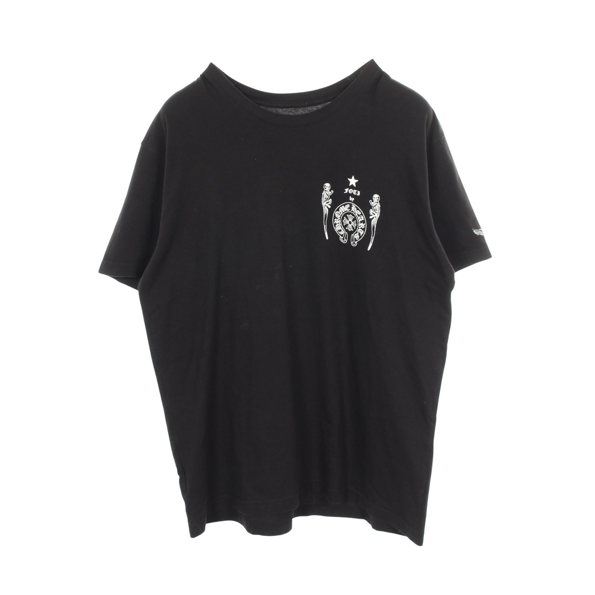 FOTI フォティ ホースシュー スカルプリント 半袖Tシャツ コットン ブラック クロムハーツ トップス Chrome Hearts