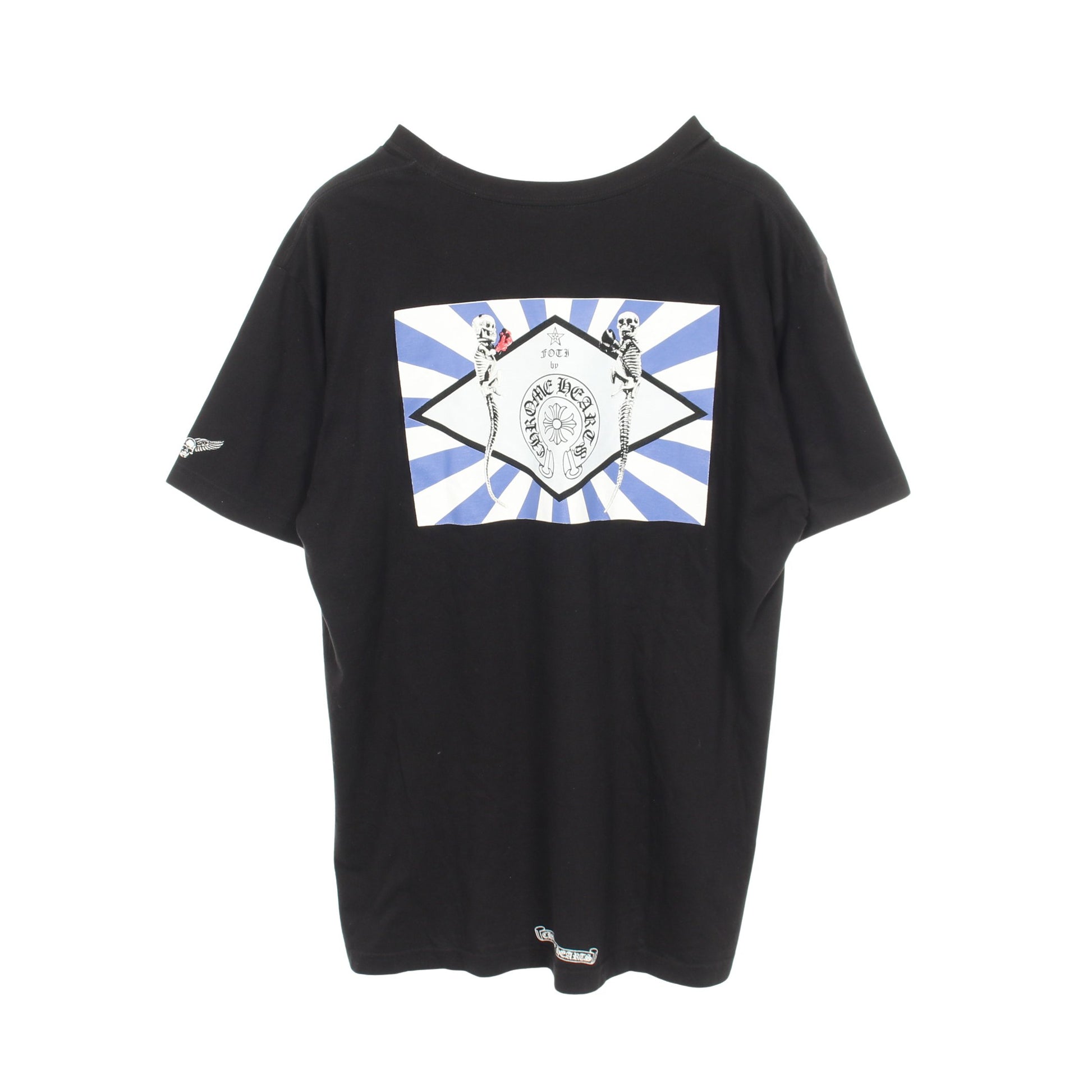 FOTI フォティ ホースシュー スカルプリント 半袖Tシャツ コットン ブラック クロムハーツ トップス Chrome Hearts