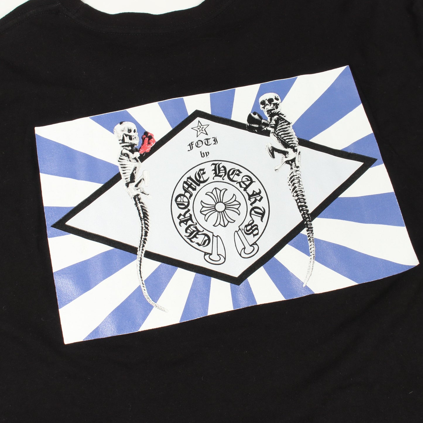 FOTI フォティ ホースシュー スカルプリント 半袖Tシャツ コットン ブラック クロムハーツ トップス Chrome Hearts