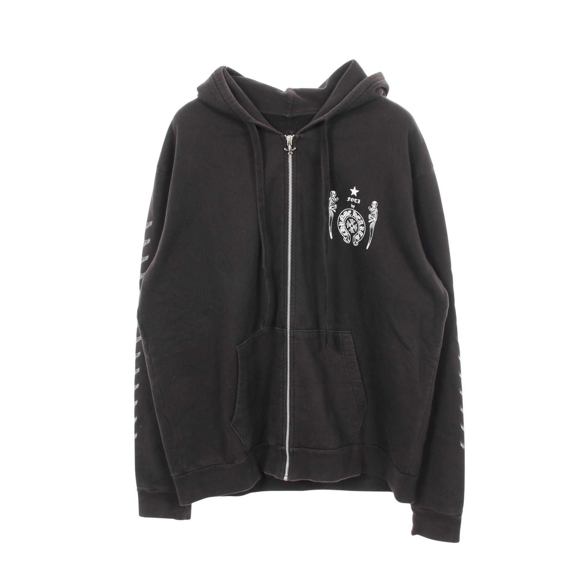 FOTI フォティ ホースシュー ロゴ ジップアップパーカー コットン ブラック クロムハーツ トップス Chrome Hearts