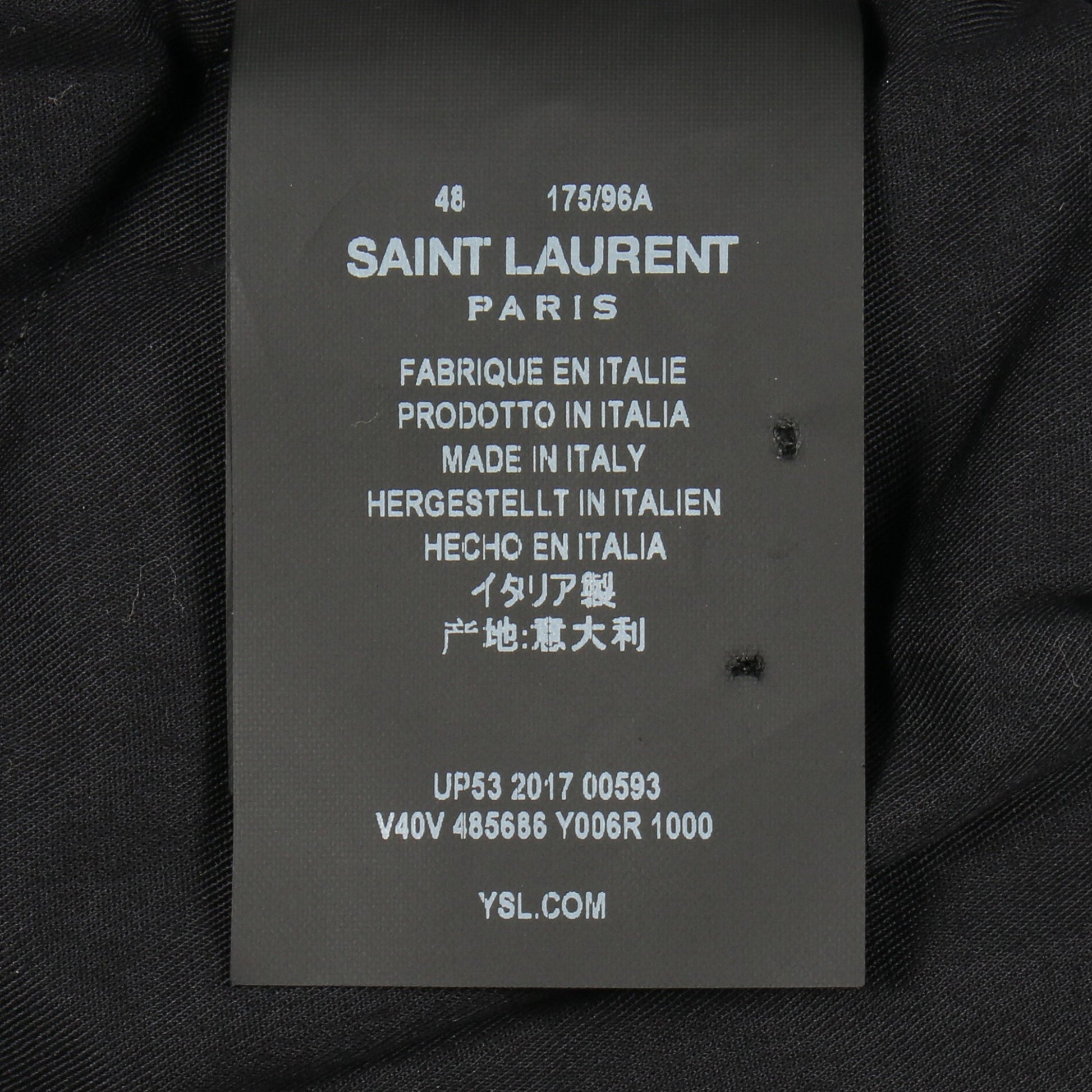 コーデュロイ ブルゾン ジャケット コットン ブラック イエロー サンローランパリ アウター SAINT LAURENT PARIS