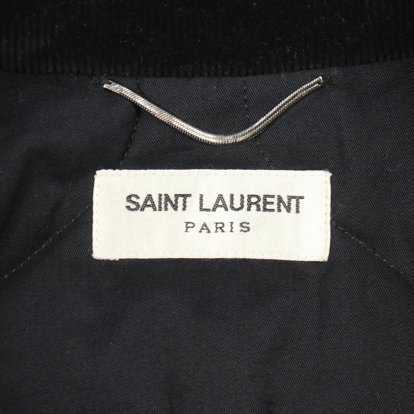 コーデュロイ ブルゾン ジャケット コットン ブラック イエロー サンローランパリ アウター SAINT LAURENT PARIS