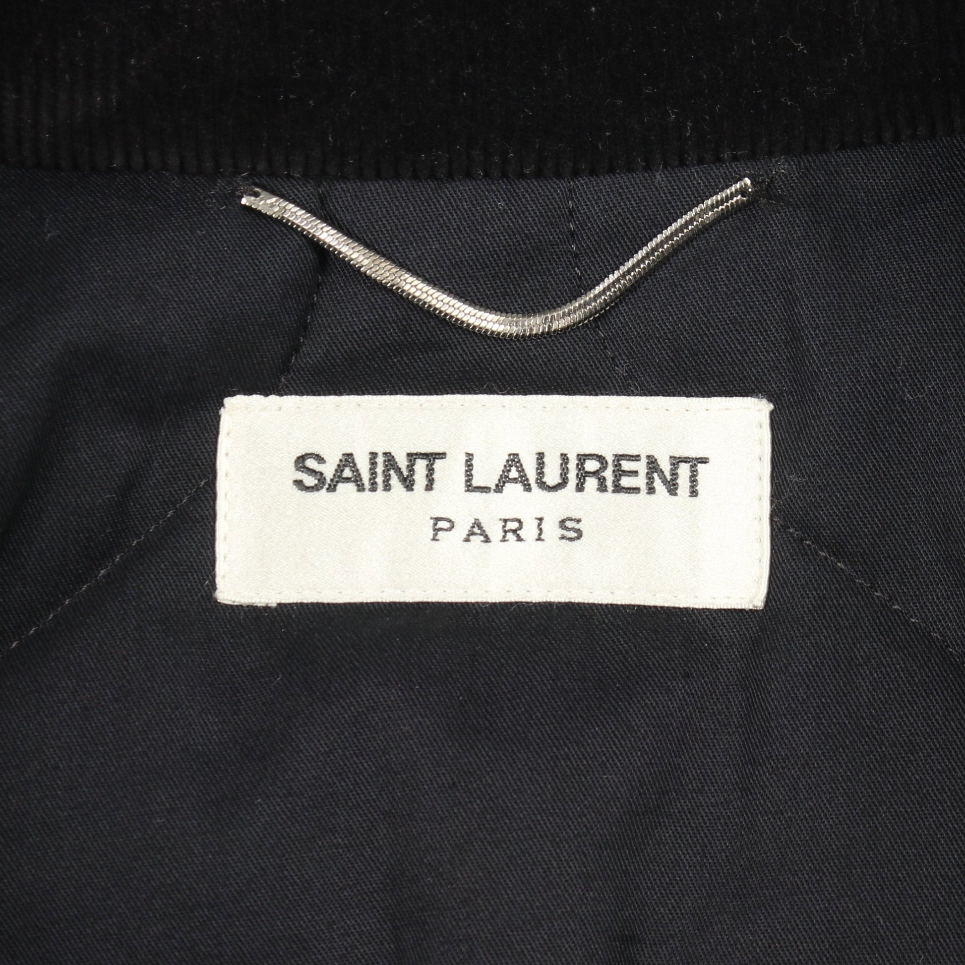コーデュロイ ブルゾン ジャケット コットン ブラック イエロー サンローランパリ アウター SAINT LAURENT PARIS