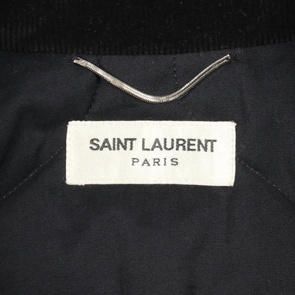 コーデュロイ ブルゾン ジャケット コットン ブラック イエロー サンローランパリ アウター SAINT LAURENT PARIS