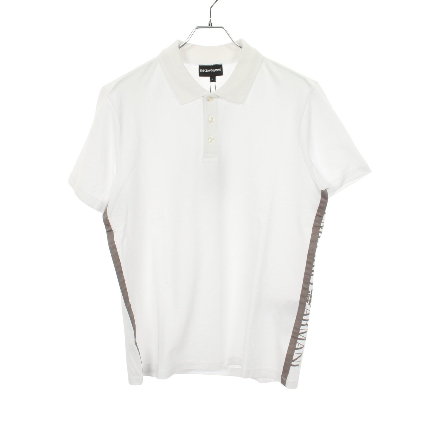 サイドロゴ 半袖 ポロシャツ コットン ホワイト エンポリオアルマーニ トップス EMPORIO ARMANI