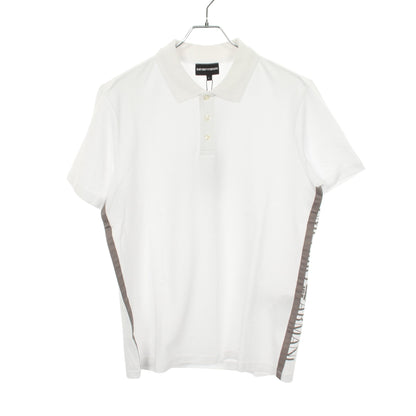 サイドロゴ 半袖 ポロシャツ コットン ホワイト エンポリオアルマーニ トップス EMPORIO ARMANI