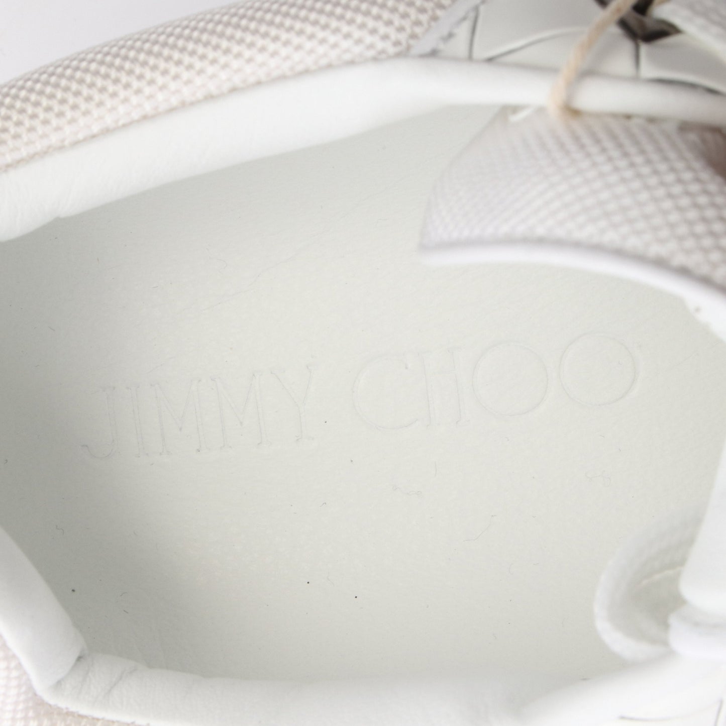 JETT クロコ型押し スニーカー レザー ファブリック ホワイト ジミーチュウ シューズ JIMMY CHOO