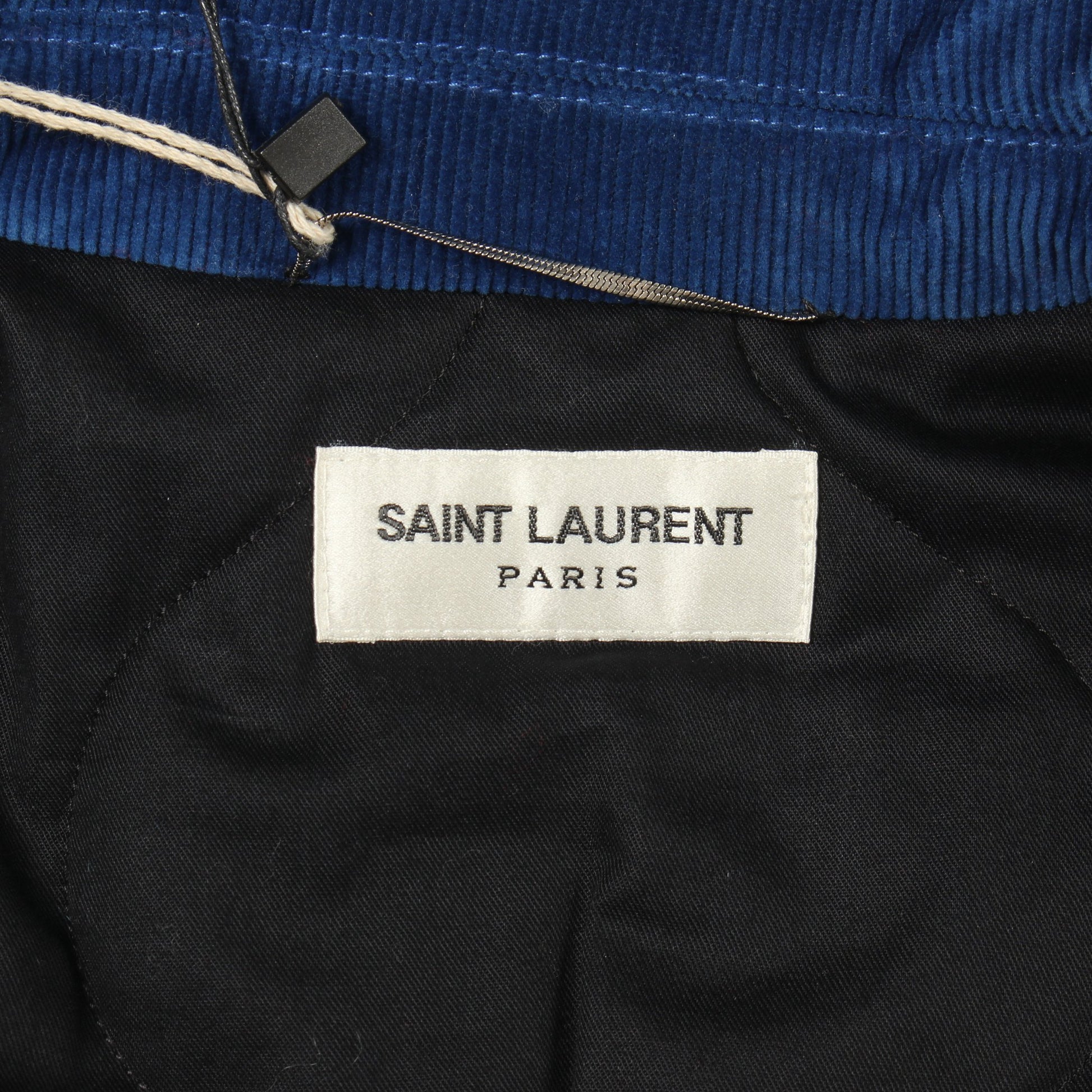 コーデュロイ ブルゾン ジャケット コットン ブルー イエロー サンローランパリ アウター SAINT LAURENT PARIS