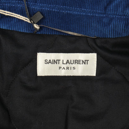 コーデュロイ ブルゾン ジャケット コットン ブルー イエロー サンローランパリ アウター SAINT LAURENT PARIS