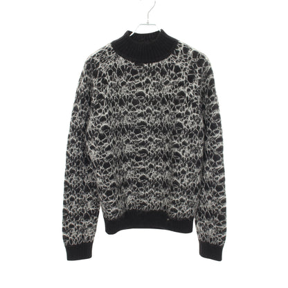 モックネック ニット モヘヤ ブラック ホワイト サンローランパリ トップス SAINT LAURENT PARIS