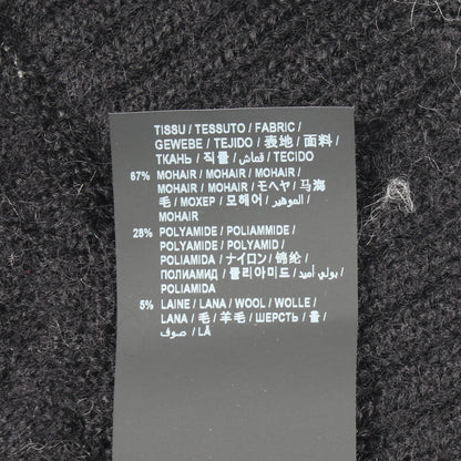 モックネック ニット モヘヤ ブラック ホワイト サンローランパリ トップス SAINT LAURENT PARIS