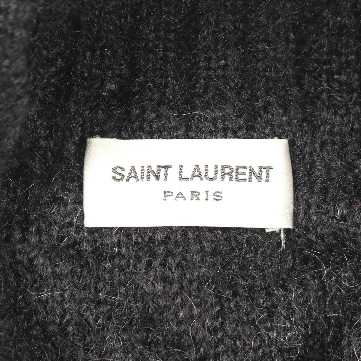 モックネック ニット モヘヤ ブラック ホワイト サンローランパリ トップス SAINT LAURENT PARIS