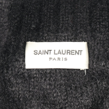 モックネック ニット モヘヤ ブラック ホワイト サンローランパリ トップス SAINT LAURENT PARIS
