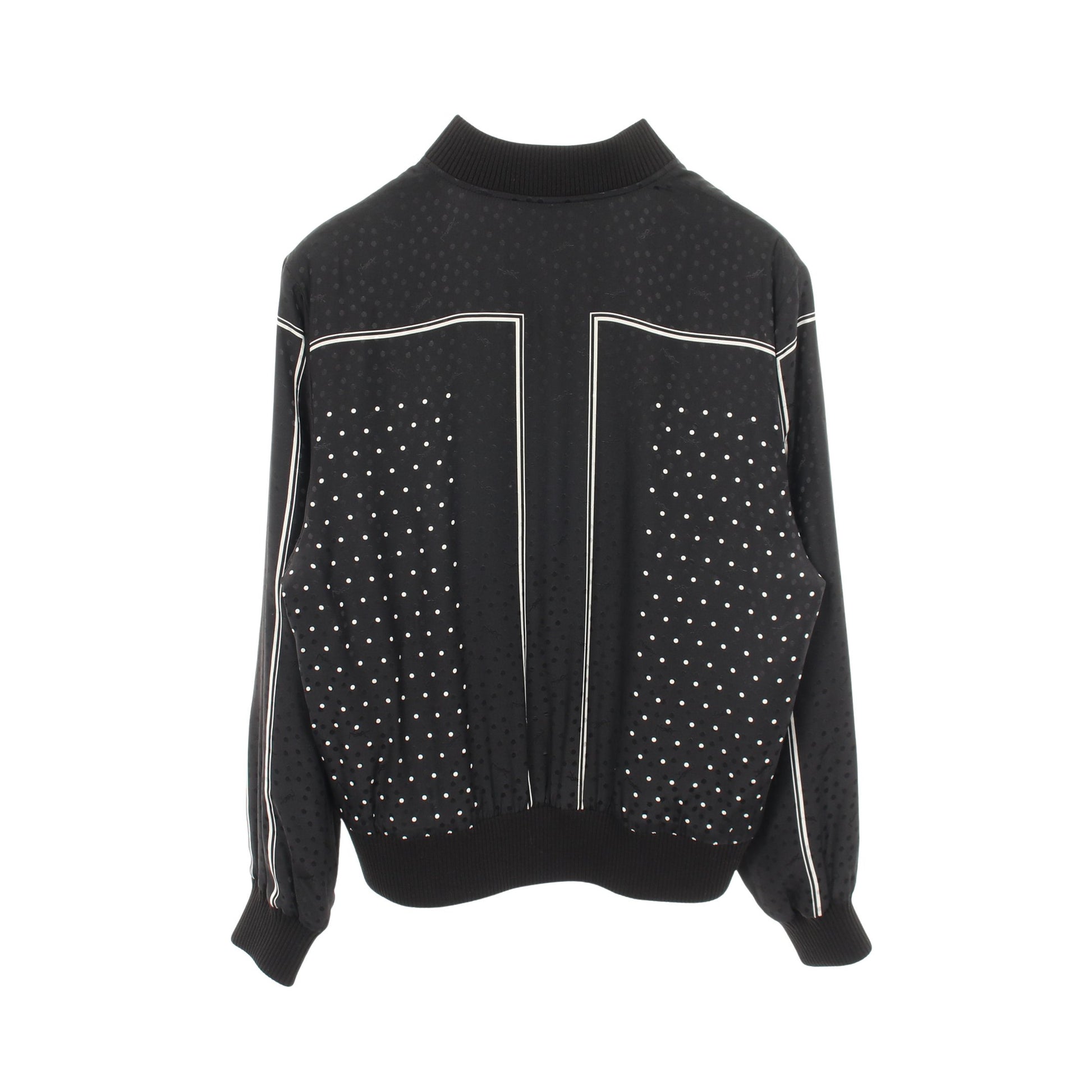 ドット 中綿 ボンバージャケット シルク ブラック サンローランパリ アウター SAINT LAURENT PARIS