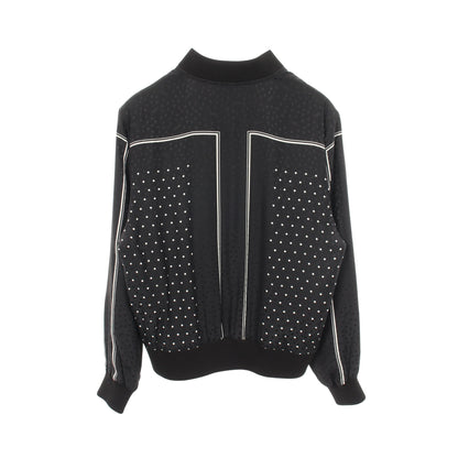 ドット 中綿 ボンバージャケット シルク ブラック サンローランパリ アウター SAINT LAURENT PARIS