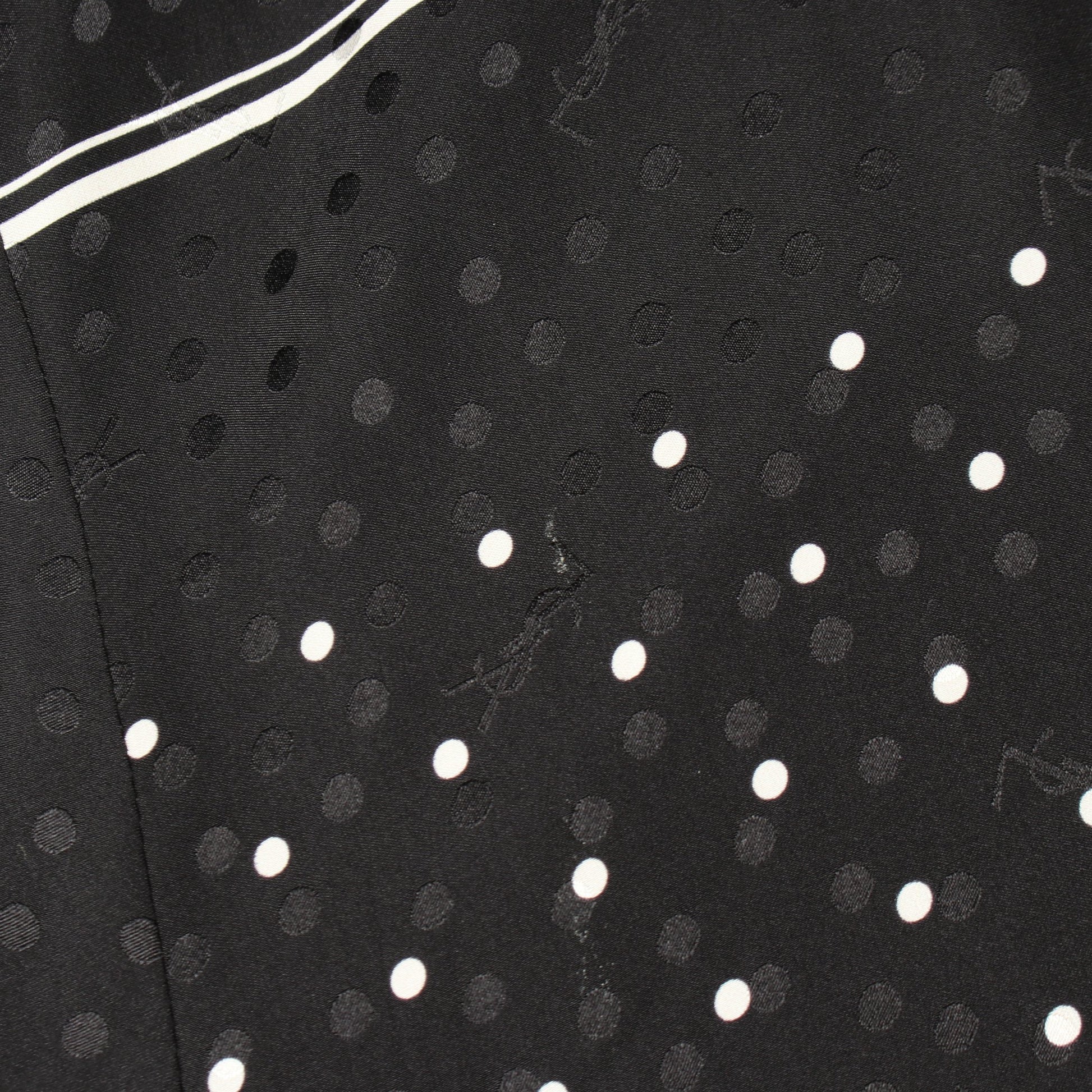 ドット 中綿 ボンバージャケット シルク ブラック サンローランパリ アウター SAINT LAURENT PARIS