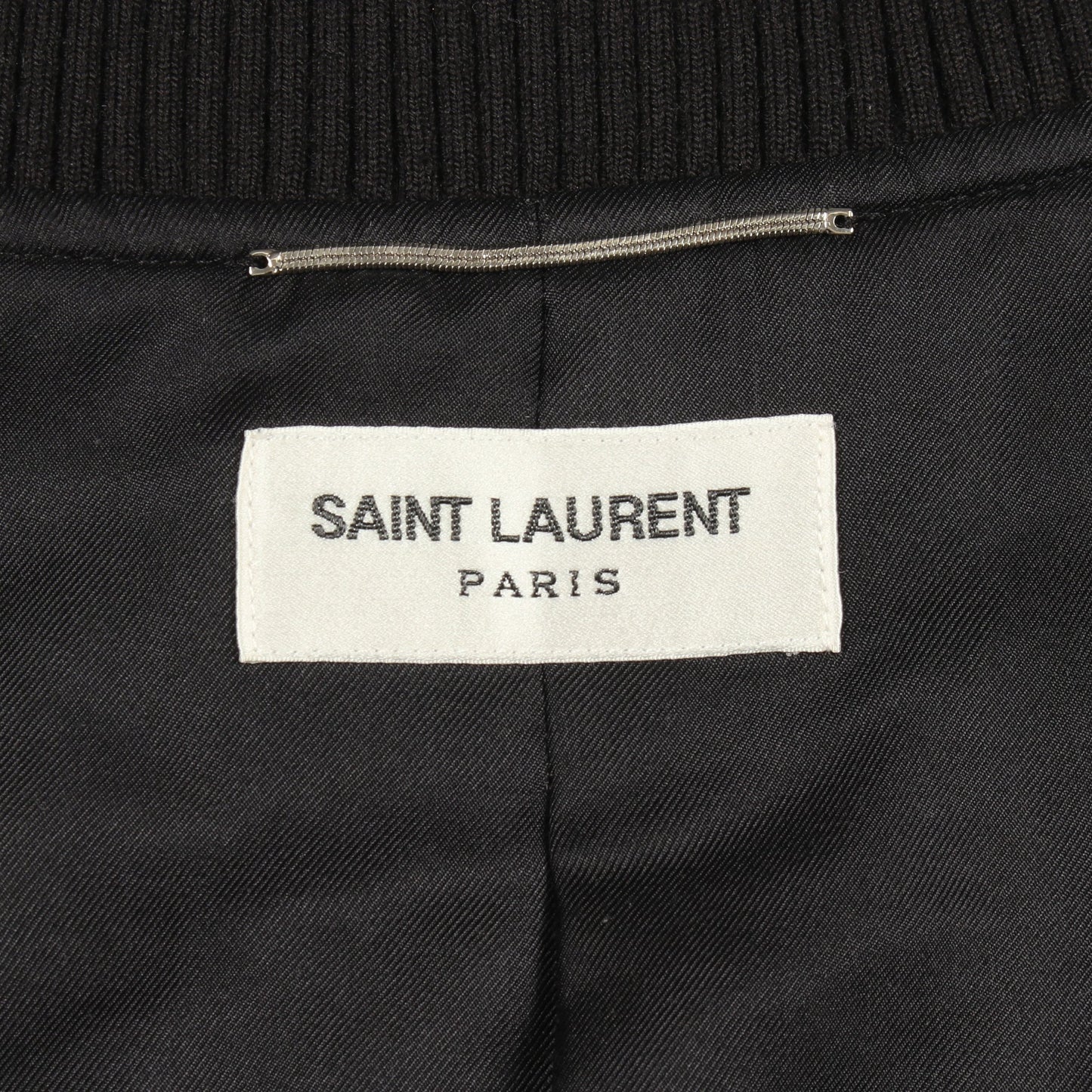 ドット 中綿 ボンバージャケット シルク ブラック サンローランパリ アウター SAINT LAURENT PARIS