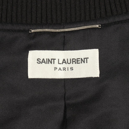ドット 中綿 ボンバージャケット シルク ブラック サンローランパリ アウター SAINT LAURENT PARIS