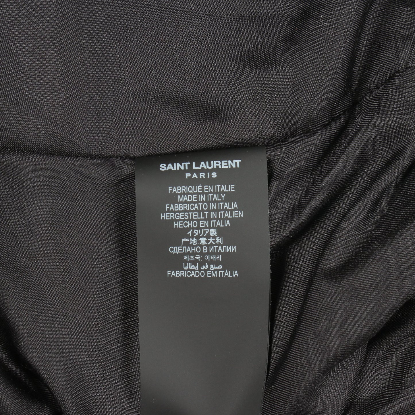 ドット 中綿 ボンバージャケット シルク ブラック サンローランパリ アウター SAINT LAURENT PARIS