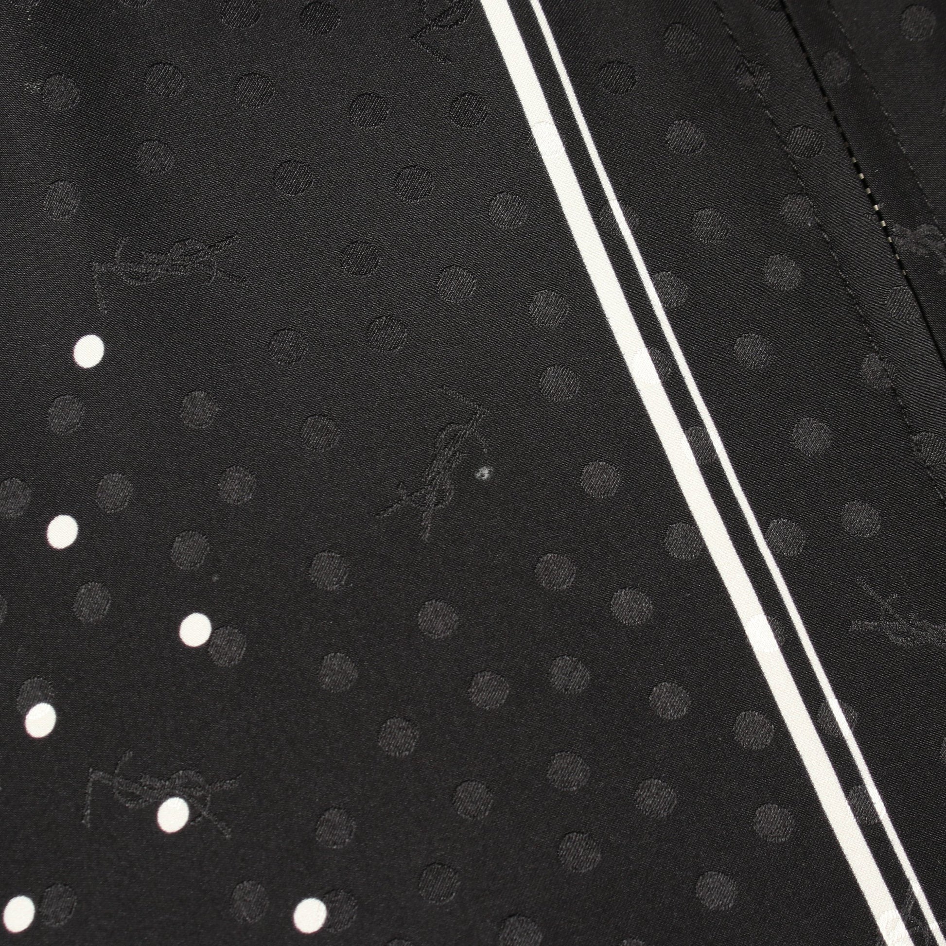 ドット 中綿 ボンバージャケット シルク ブラック サンローランパリ アウター SAINT LAURENT PARIS