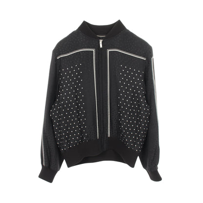 ドット 中綿 ボンバージャケット シルク ブラック サンローランパリ アウター SAINT LAURENT PARIS