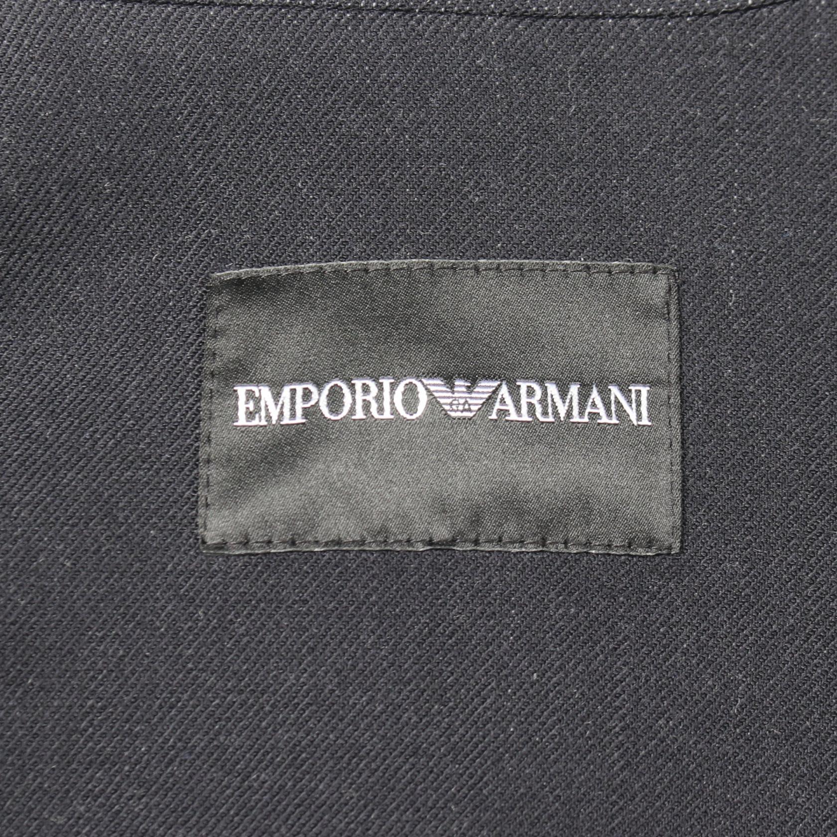 ライダースジャケット ウール ダークネイビー エンポリオアルマーニ アウター EMPORIO ARMANI