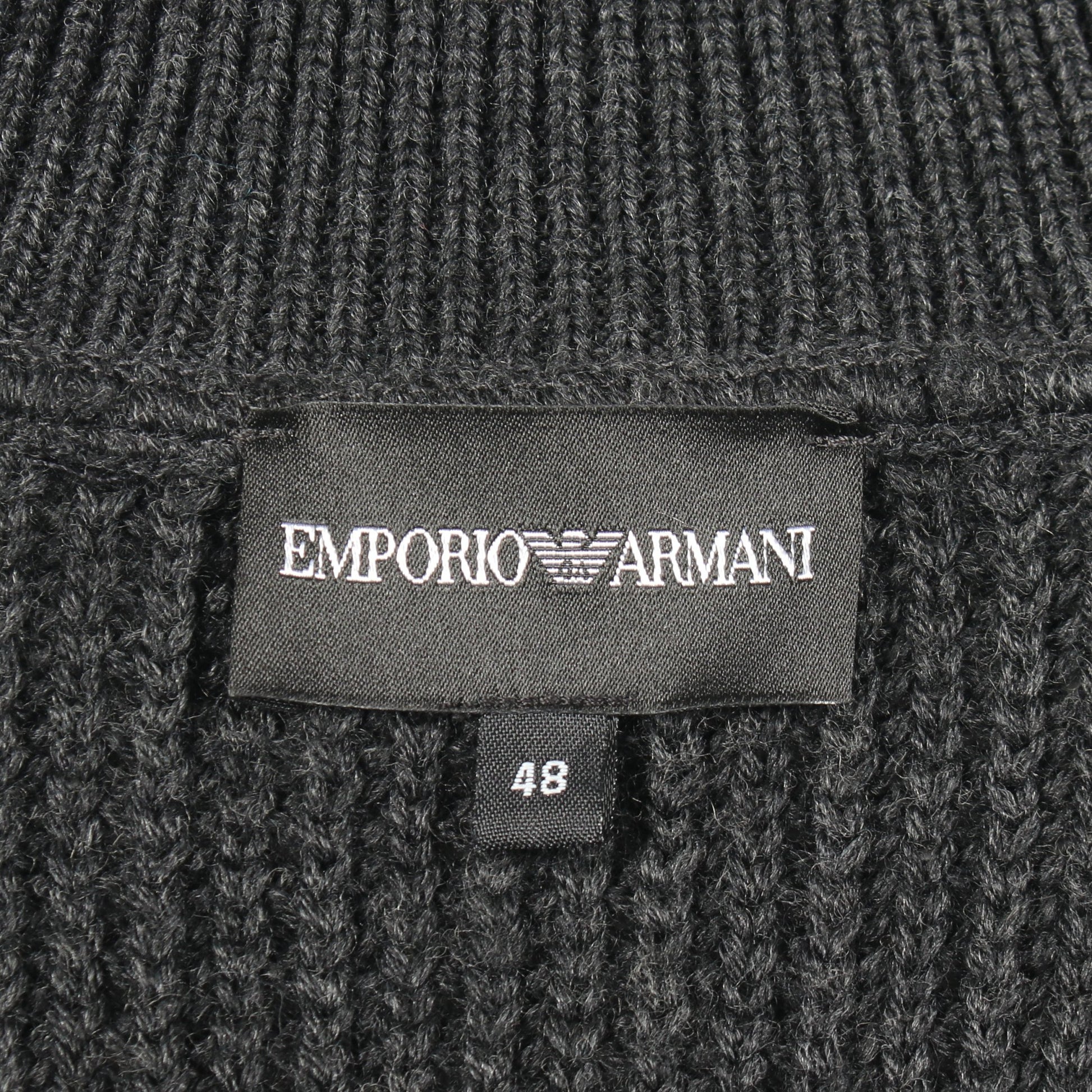 切替 カーディガン ウール ブラック エンポリオアルマーニ トップス EMPORIO ARMANI