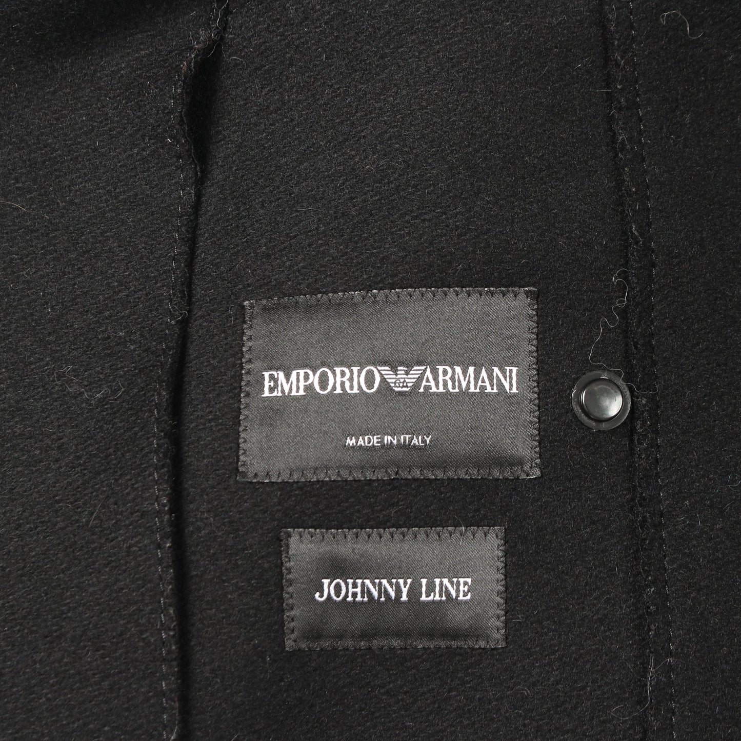 JOHNNY LINE ピーコート ウール ブラック エンポリオアルマーニ アウター EMPORIO ARMANI
