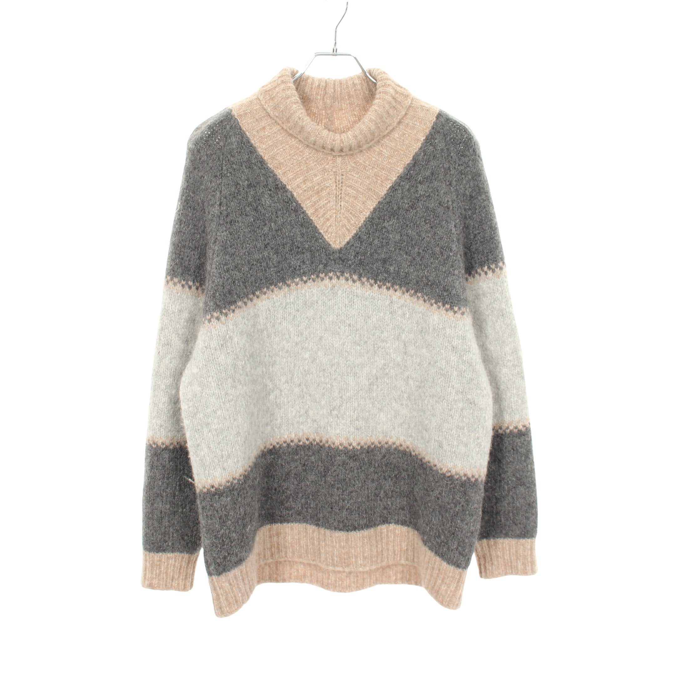【新品】  ROHE / ロヘ | BLAKEY アルパカ混 ボリュームショルダー ニット | 40 | ブルー | レディース Random Ribbed Knit Cardigan（カーディガン/ボレロ）｜Her lip to