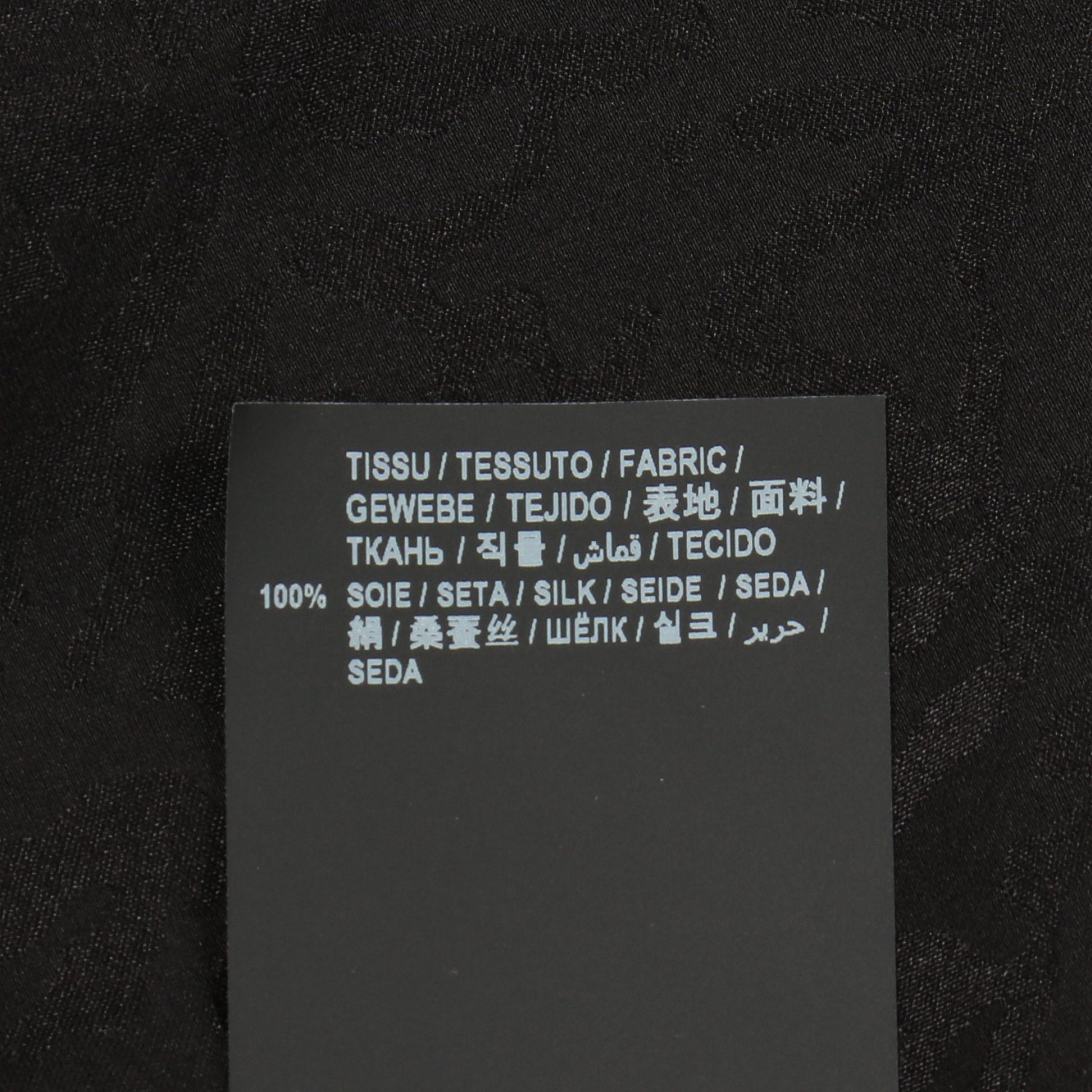 レオパード 総柄 長袖 シャツ シルク ブラック サンローランパリ トップス SAINT LAURENT PARIS