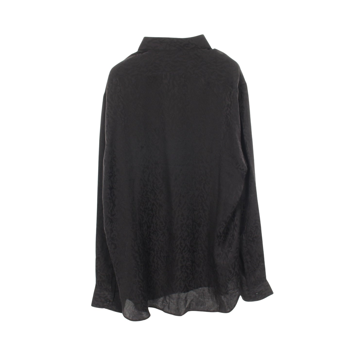 レオパード 総柄 長袖 シャツ シルク ブラック サンローランパリ トップス SAINT LAURENT PARIS
