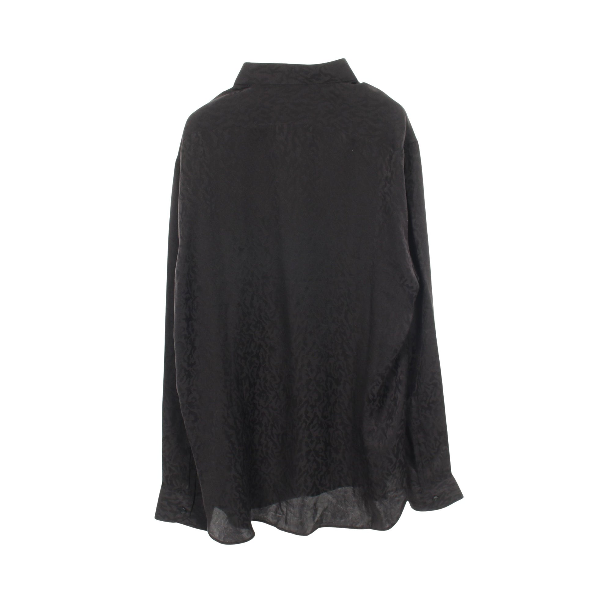 レオパード 総柄 長袖 シャツ シルク ブラック サンローランパリ トップス SAINT LAURENT PARIS