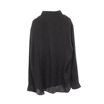 レオパード 総柄 長袖 シャツ シルク ブラック サンローランパリ トップス SAINT LAURENT PARIS