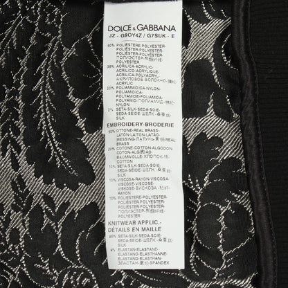 ジャガード 総柄 スウェットシャツ ブラック グレー ドルチェアンドガッバーナ トップス DOLCE&GABBANA