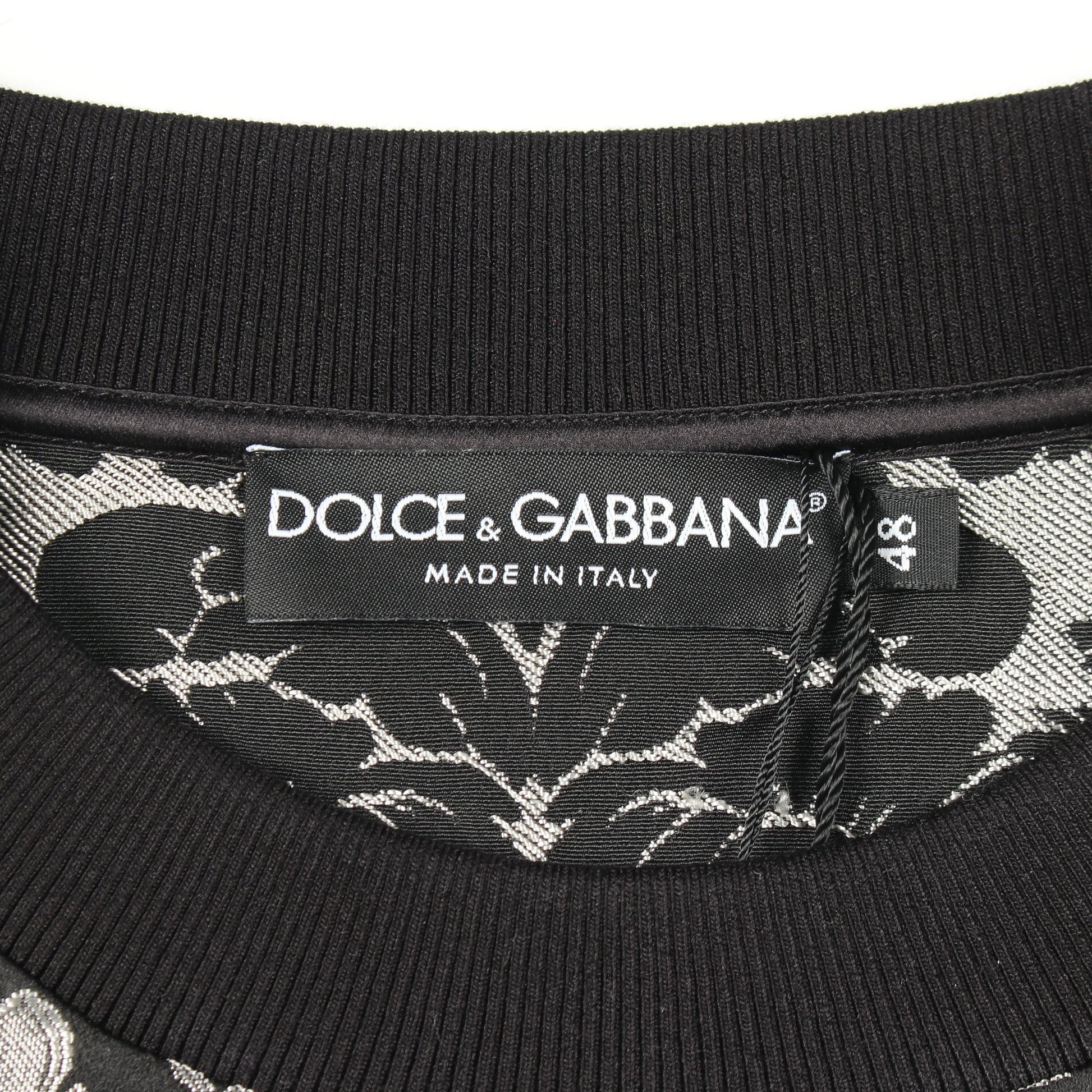ジャガード 総柄 スウェットシャツ ブラック グレー ドルチェアンドガッバーナ トップス DOLCE&GABBANA