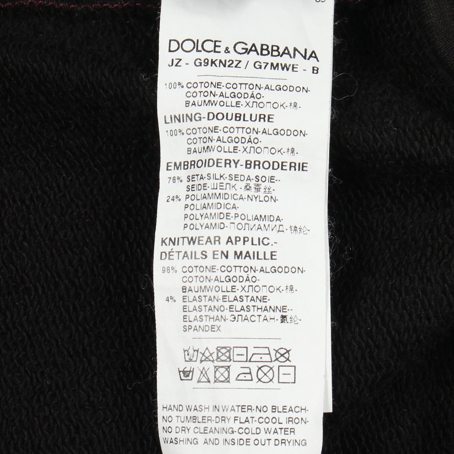 ローズパッチ プルオーバーパーカー コットン ブラック ボルドー ダークグリーン ドルチェアンドガッバーナ トップス DOLCE&GABBANA
