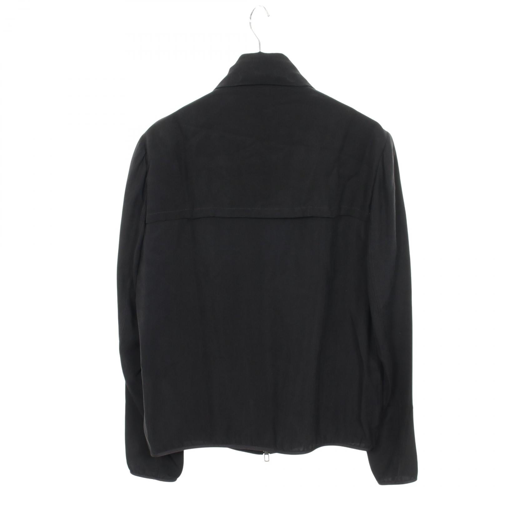 ブルゾン フード付き ジャケット キュプラ ブラック ジョルジオアルマーニ アウター GIORGIO ARMANI