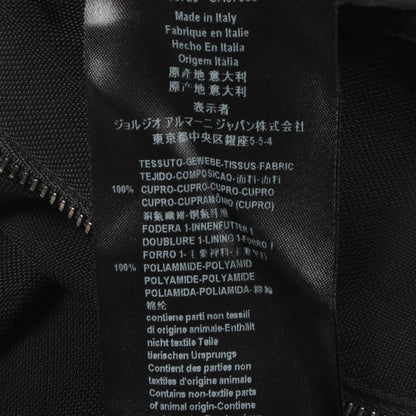 ブルゾン フード付き ジャケット キュプラ ブラック ジョルジオアルマーニ アウター GIORGIO ARMANI