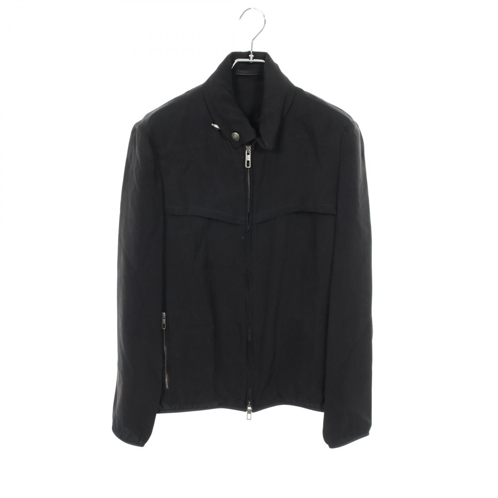 ブルゾン フード付き ジャケット キュプラ ブラック ジョルジオアルマーニ アウター GIORGIO ARMANI