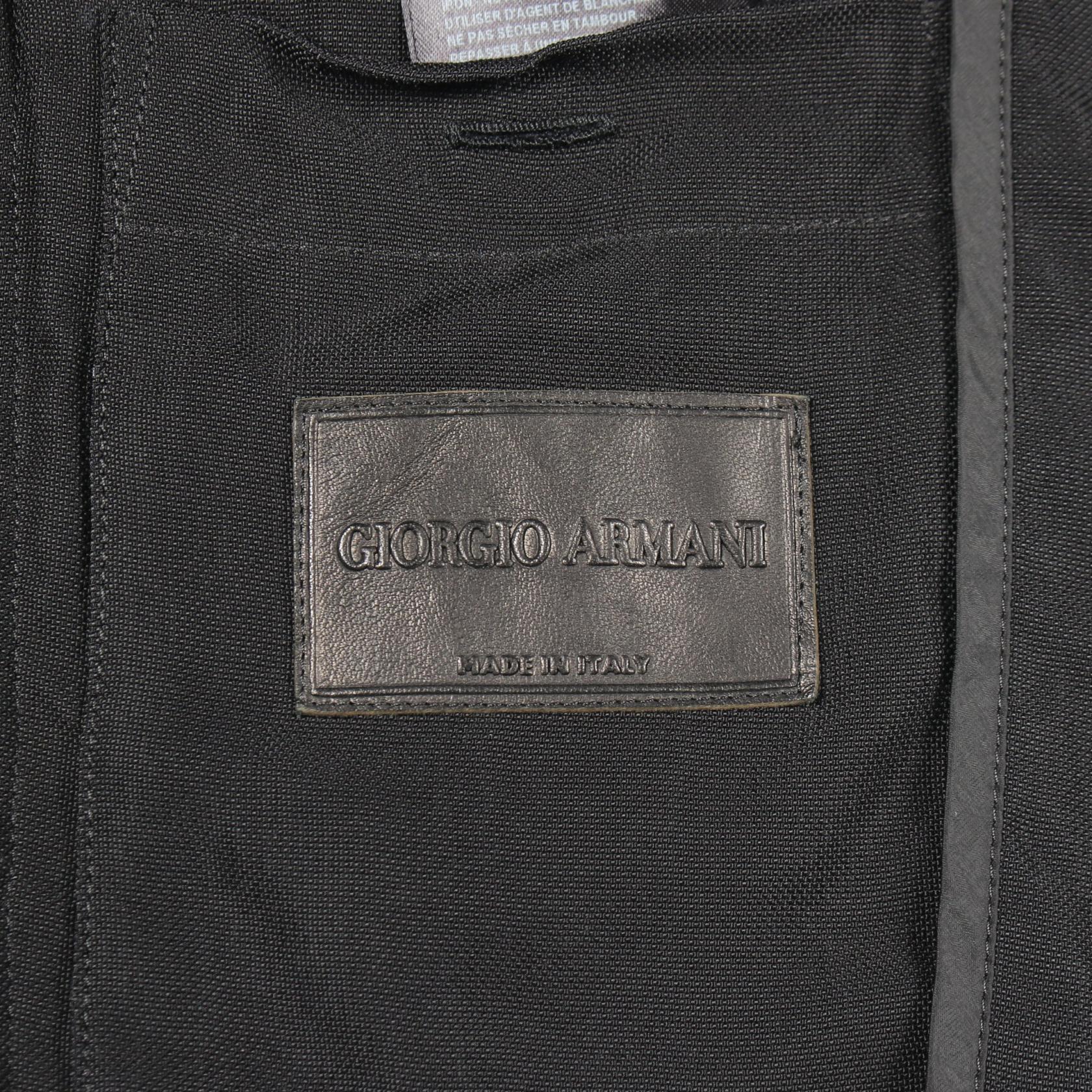 ブルゾン フード付き ジャケット キュプラ ブラック ジョルジオアルマーニ アウター GIORGIO ARMANI