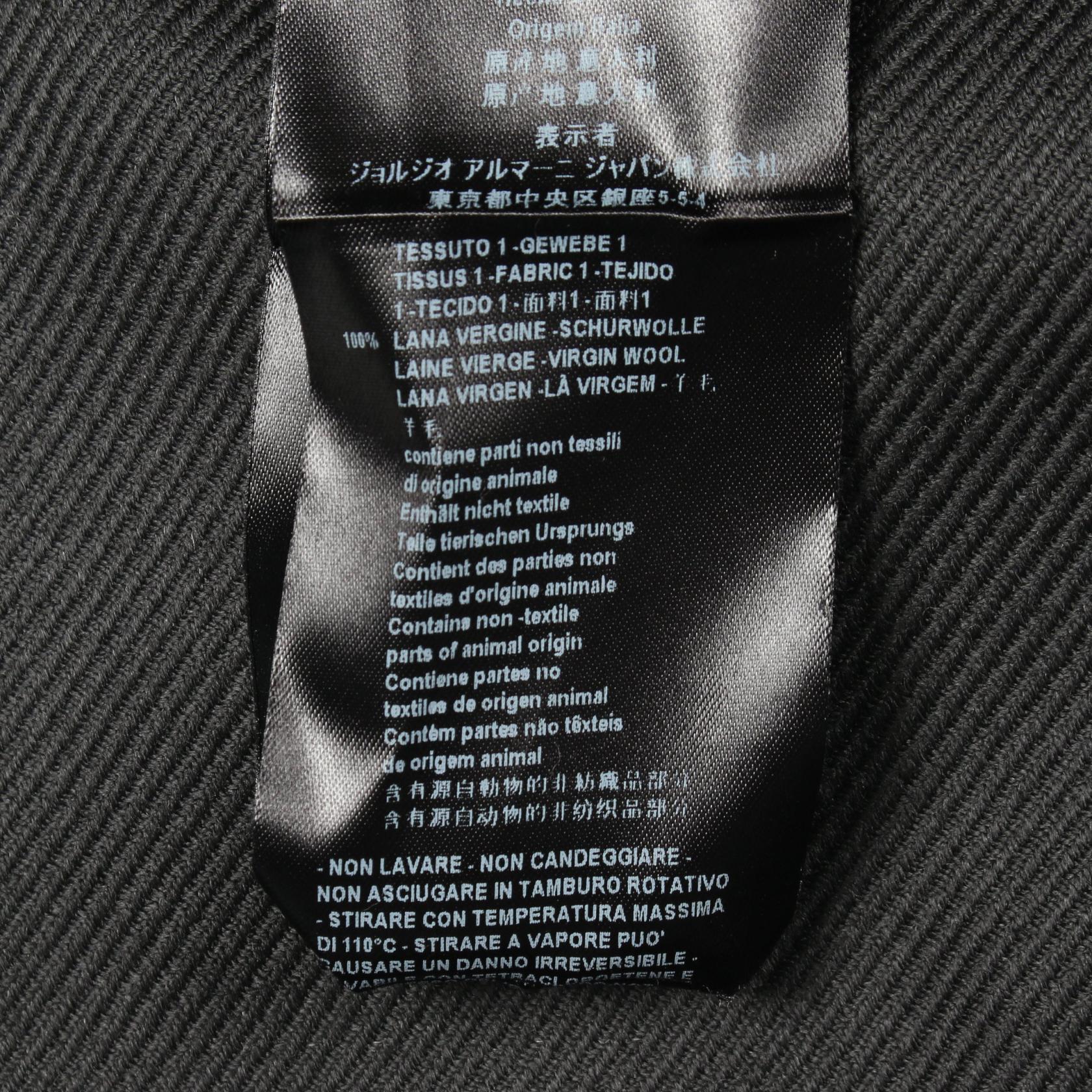 フード付き コート ウール ダークグレー ジョルジオアルマーニ アウター GIORGIO ARMANI