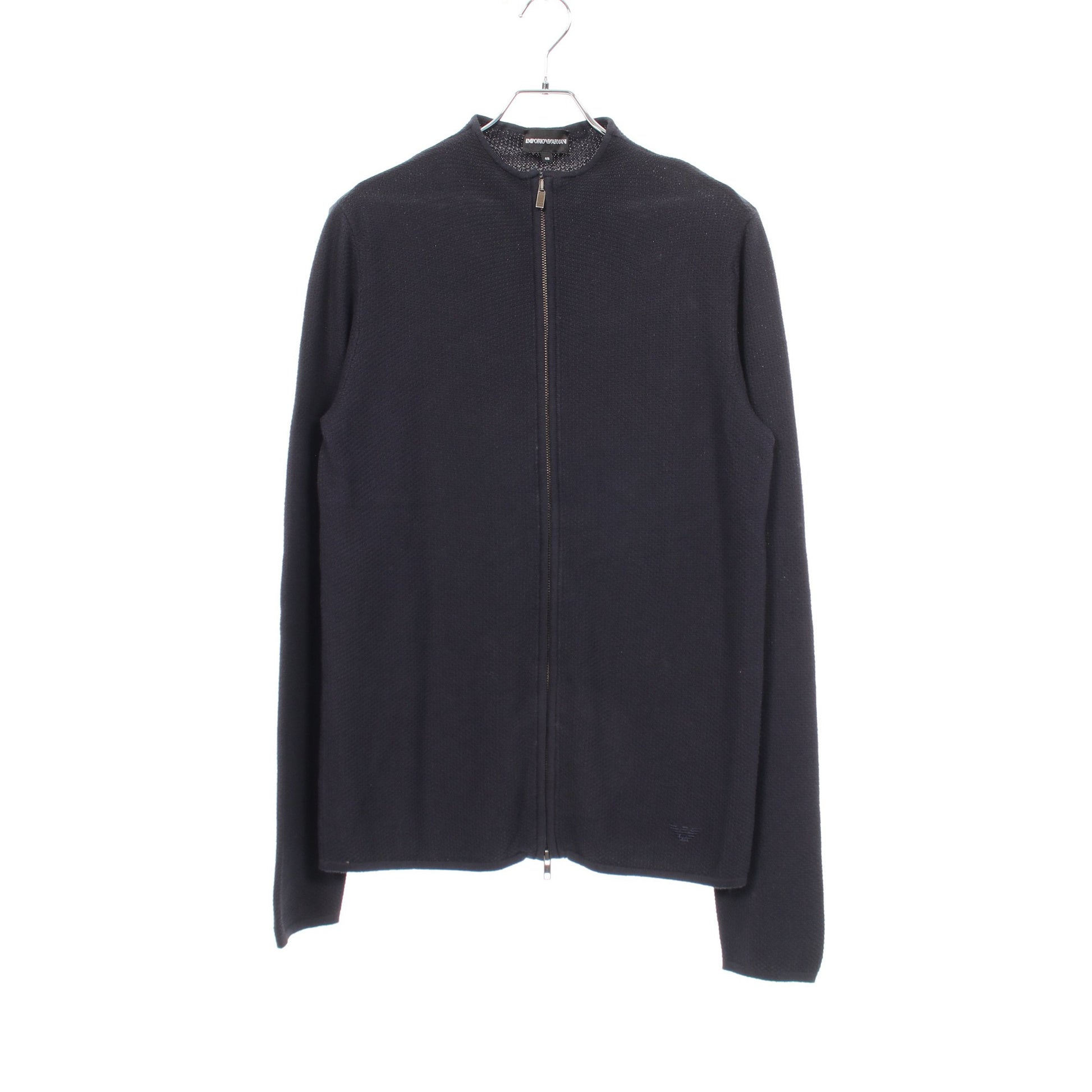 ジップアップ カーディガン コットン ネイビー エンポリオアルマーニ トップス EMPORIO ARMANI
