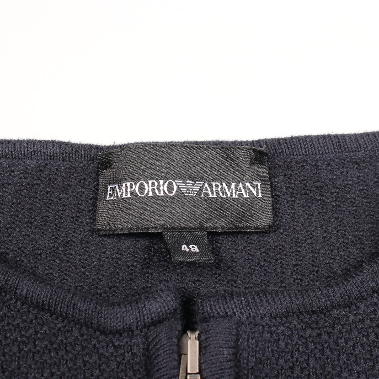 ジップアップ カーディガン コットン ネイビー エンポリオアルマーニ トップス EMPORIO ARMANI