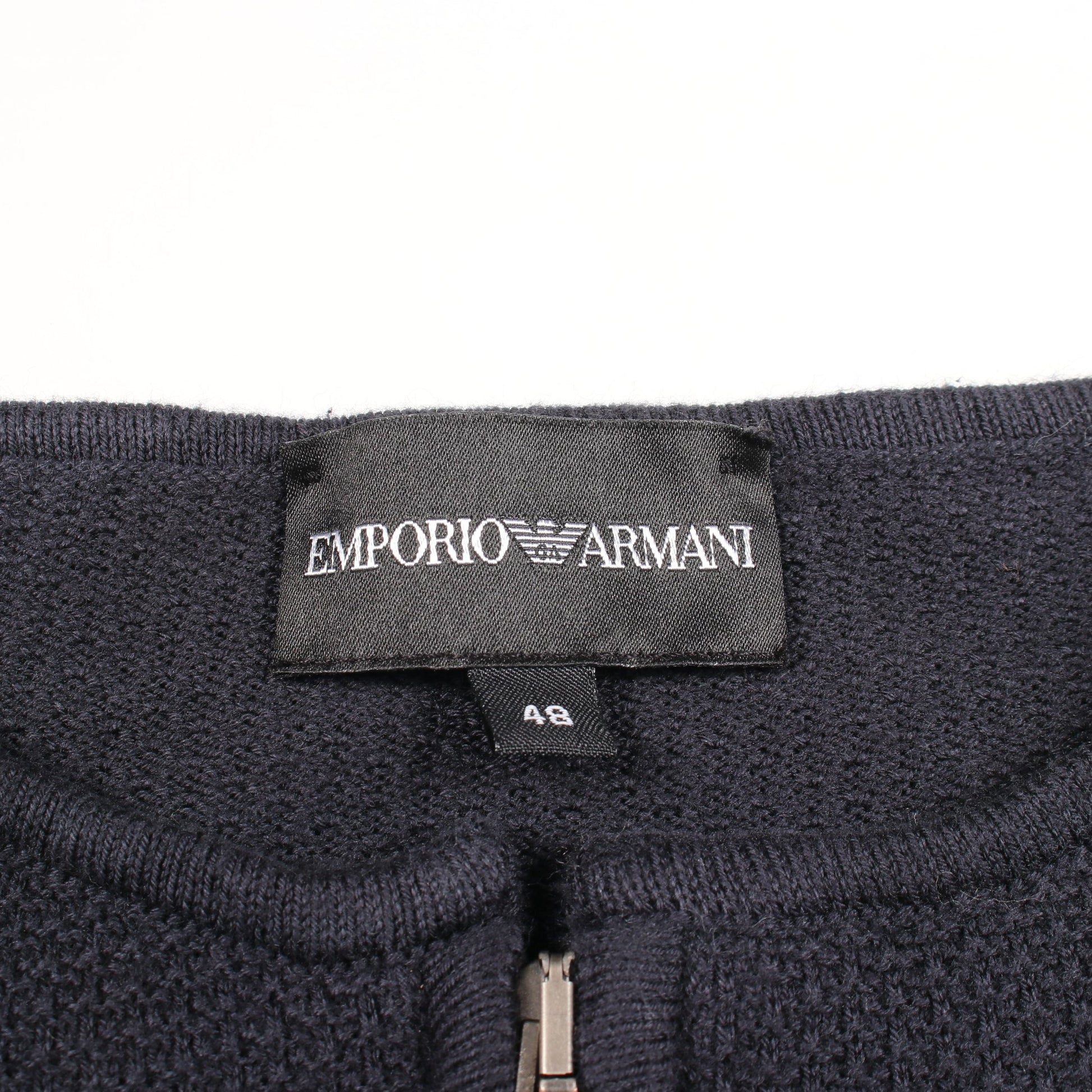 ジップアップ カーディガン コットン ネイビー エンポリオアルマーニ トップス EMPORIO ARMANI