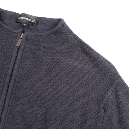 ジップアップ カーディガン コットン ネイビー エンポリオアルマーニ トップス EMPORIO ARMANI