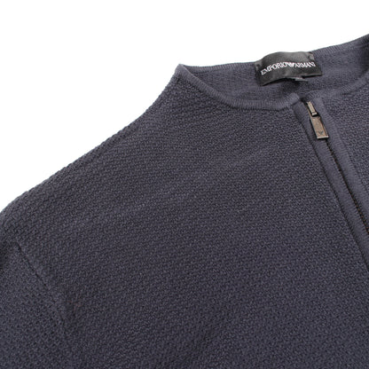 ジップアップ カーディガン コットン ネイビー エンポリオアルマーニ トップス EMPORIO ARMANI
