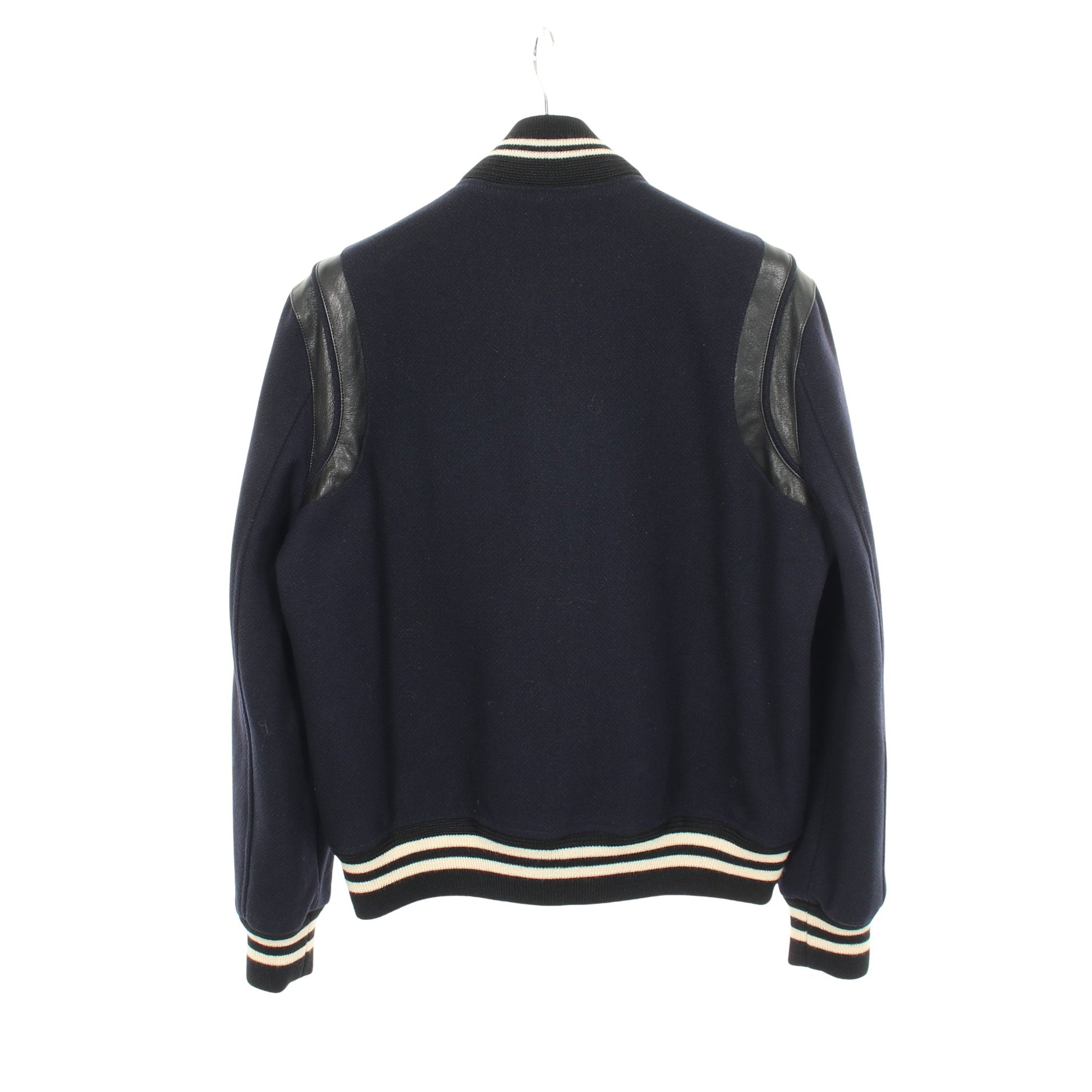 テディジャケット ブルゾン スタジャン ウール ネイビー ブラック サンローランパリ アウター SAINT LAURENT PARIS